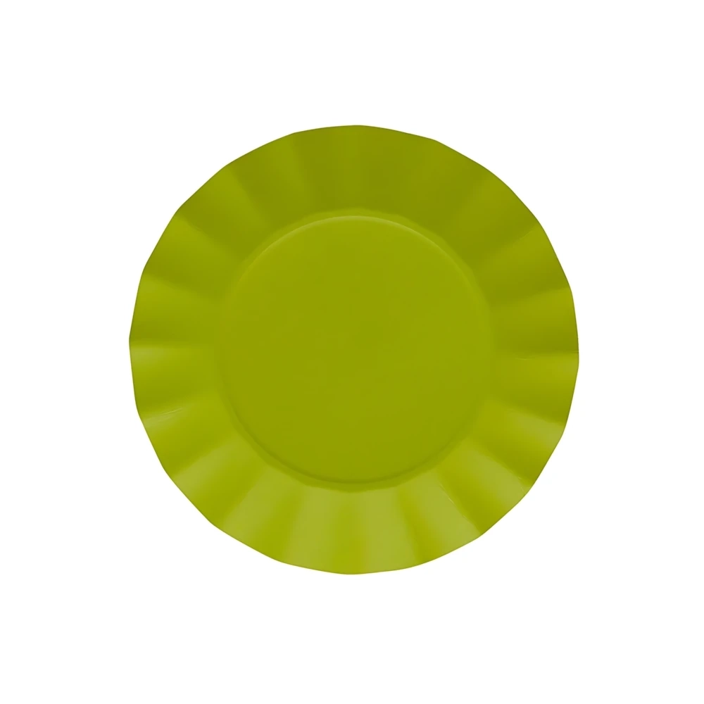Piatti Verde Lime piccoli in cartoncino compostabile Bruno 21cm, 20pz.