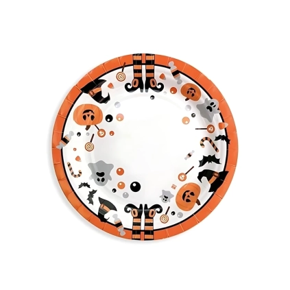 Piatti Halloween 18cm, 8pz.