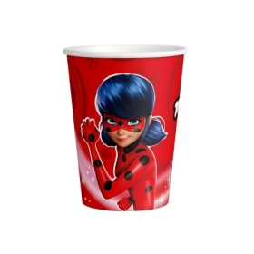 Bicchieri Ladybug 250ml in carta, 8pz.