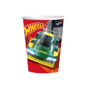 Bicchieri Hot Wheels 250ml in carta, 8pz.