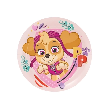 Piatti Skye Paw Patrol in cartoncino 23cm, 8pz.