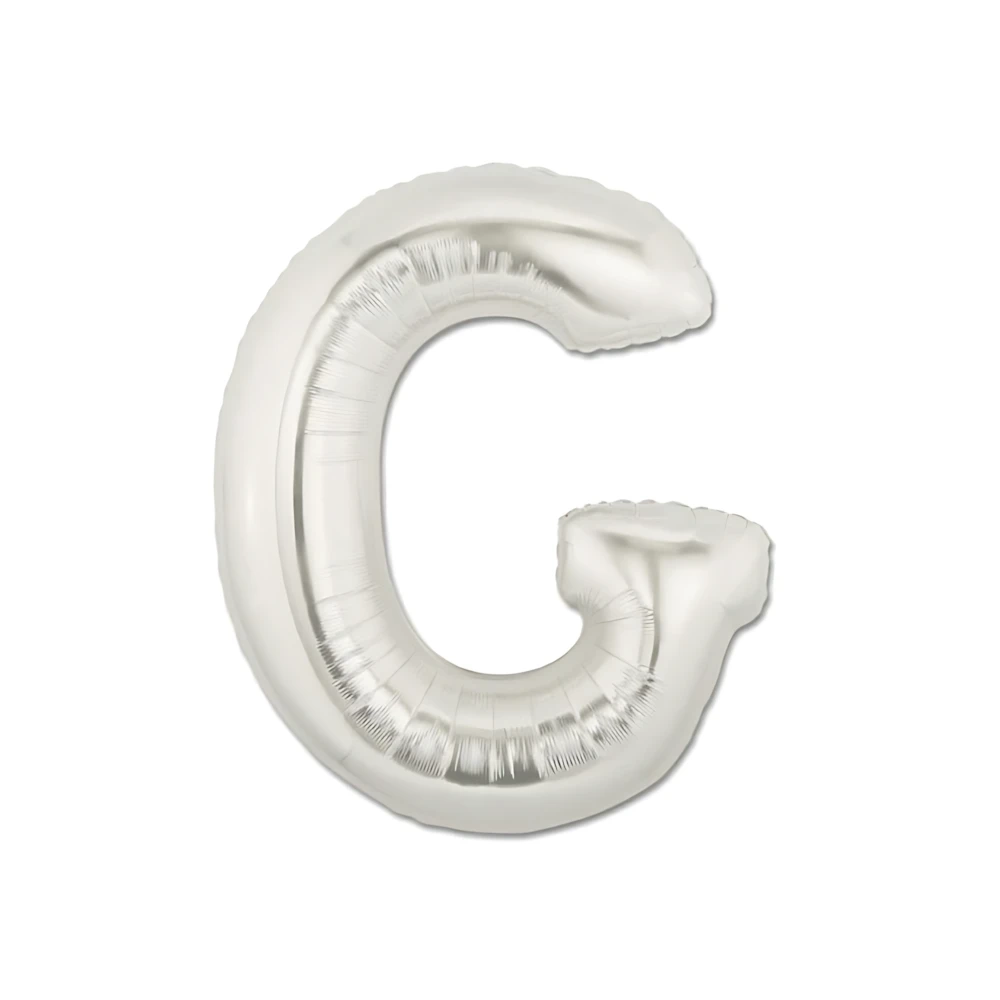 Palloncini Lettera G Argento mini shape 14" (35cm) in mylar, 5pz.