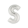 Palloncini Lettera S Argento mini shape 14" (35cm) in mylar, 5pz.