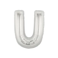 Palloncini Lettera U Argento mini shape 14" (35cm) in mylar, 5pz.