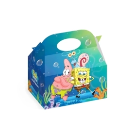 Scatole regalo Spongebob in cartoncino con maniglia, 12pz.