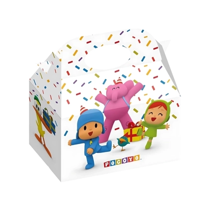 Scatole regalo Pocoyo in cartoncino con maniglia, 12pz.