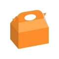 Scatole regalo Arancione in cartoncino con maniglia, 12pz.