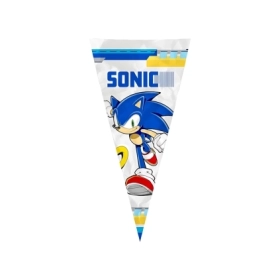 Coni portaconfetti o caramelle Sonic in plastica , 100pz.