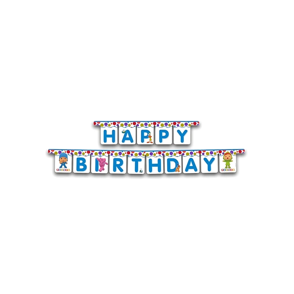 Festone bandierine Happy Birthday Pocoyo, 1pz.