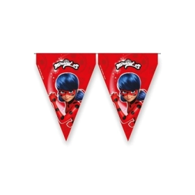 Festone bandierine Ladybug, 1pz.