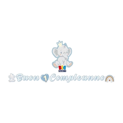 Festone bandierine scritta Buon Compleanno rosa, 1pz.