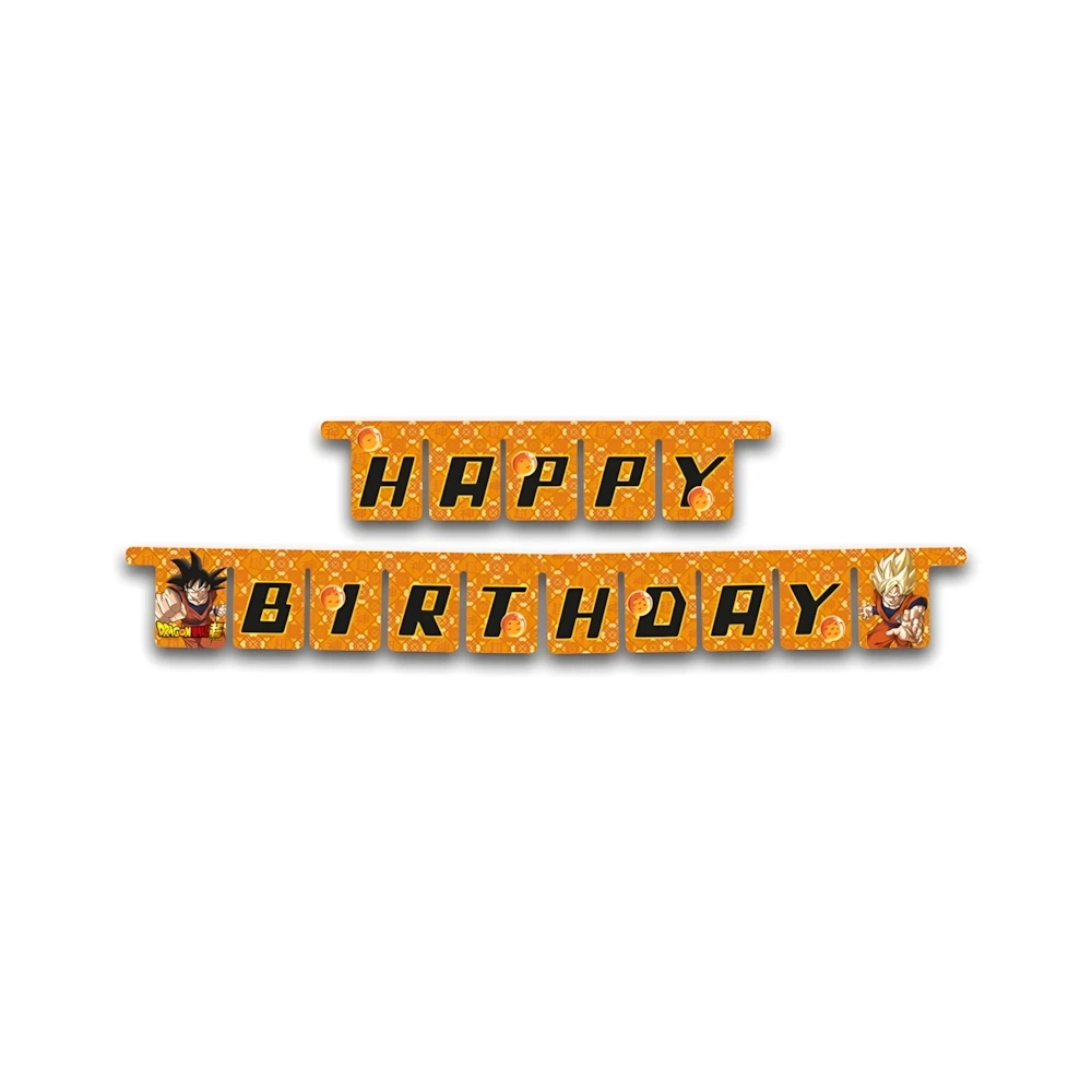 Festone bandierine Happy Birthday Dragon Ball, 1pz.