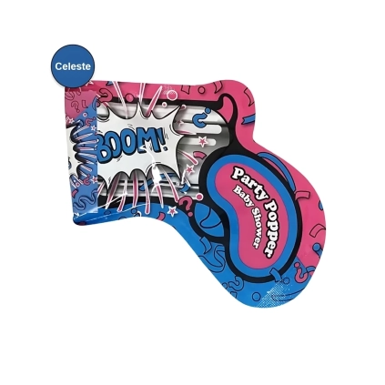 Party Popper Baby Shower Celeste, 1pz.