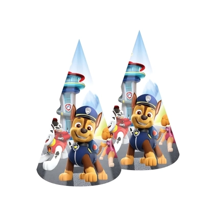Cappellini Paw Patrol in cartoncino, 6pz.