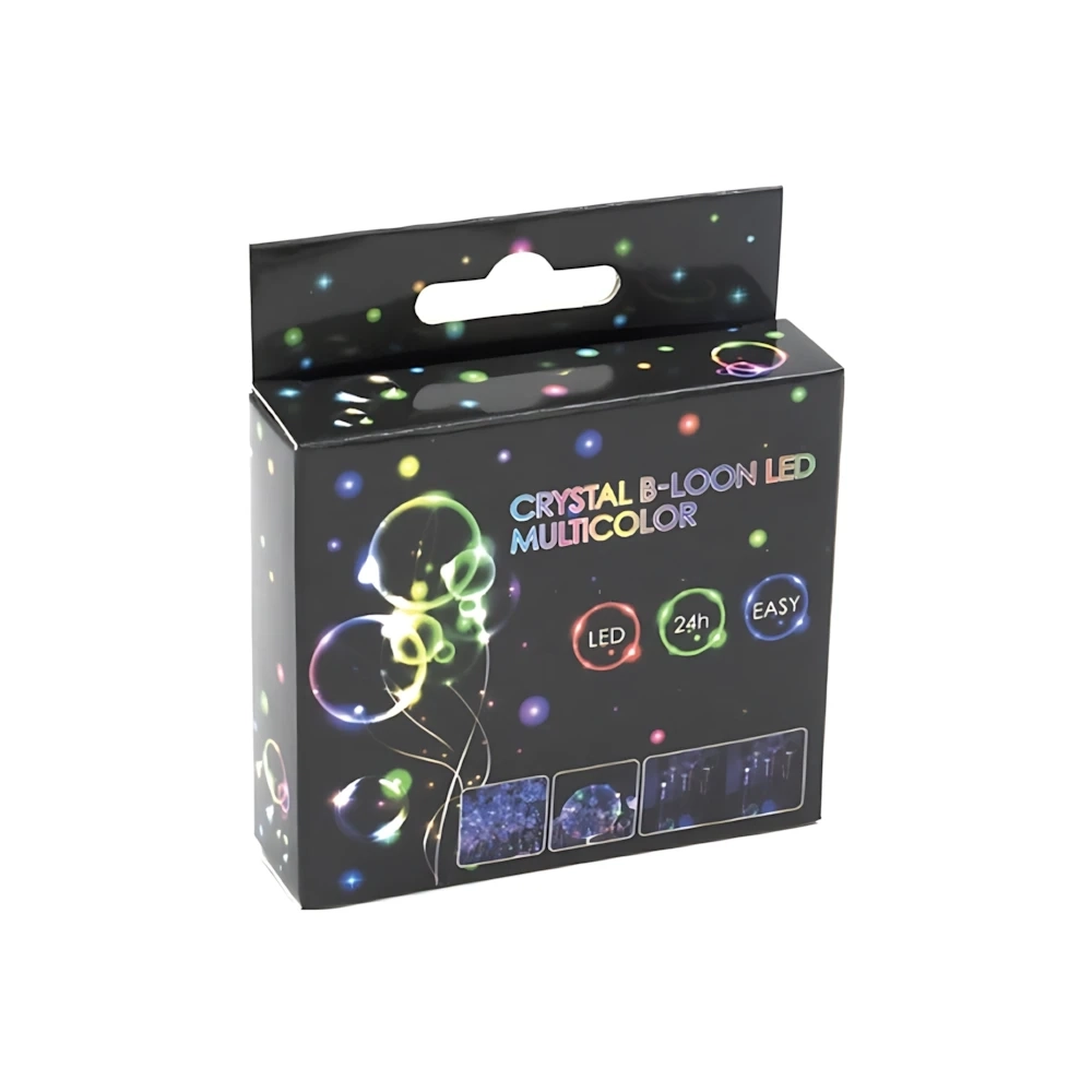 Filo 3mt con micro led a batteria multicolor e pallone, 1pz.