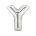 Palloncino Lettera "Y" Argento super shape 40" (101cm) in mylar, 1pz.