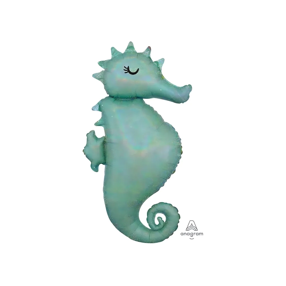 Palloncino Cavalluccio Marino dei Desideri super shape 38" (96cm) in mylar, 1pz.