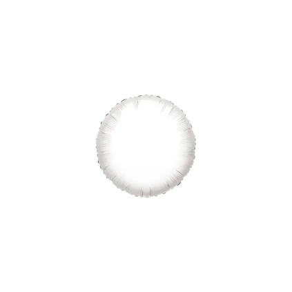 Palloncini Tondo Bianco mini shape 9" (22cm) in mylar, 5pz.