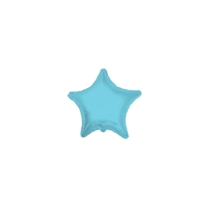 Palloncini Stella Celeste Baby mini shape 9" (22cm) in mylar, 5pz.