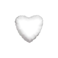 Palloncino Cuore Bianco standard shape 18" (45cm) in mylar, 1pz.