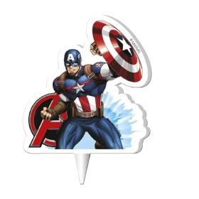 Candelina 2D Capitan America, 1pz.