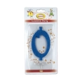 Candelina numero 0 blu glitter grande, 1pz.