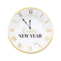 Piatti Happy New Year Clock White 23cm, 8pz.