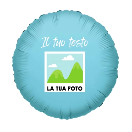 Palloncino tondo personalizzato con foto, testo o logo, 1pz.