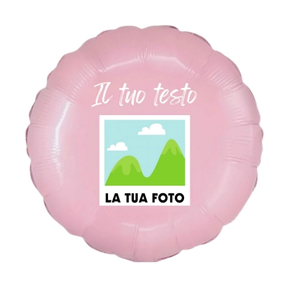 Palloncino tondo personalizzato con foto, testo o logo, 1pz.