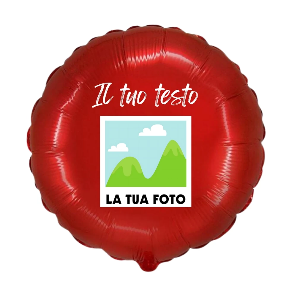 Palloncino tondo personalizzato con foto, testo o logo, 1pz.