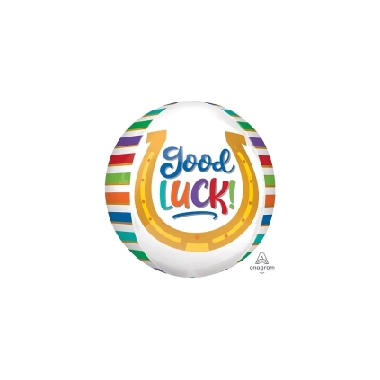 Palloncino Good Luck Ferro di Cavallo Arcobaleno orbz 16" (40cm) in mylar, 1pz.