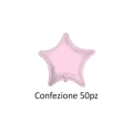 Palloncini Stella Rosa Chiaro standard shape 18" (45cm) in mylar, 50pz.