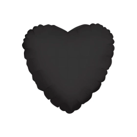 Palloncino cuore Nero super shape 36" (91cm) in mylar, 1pz.