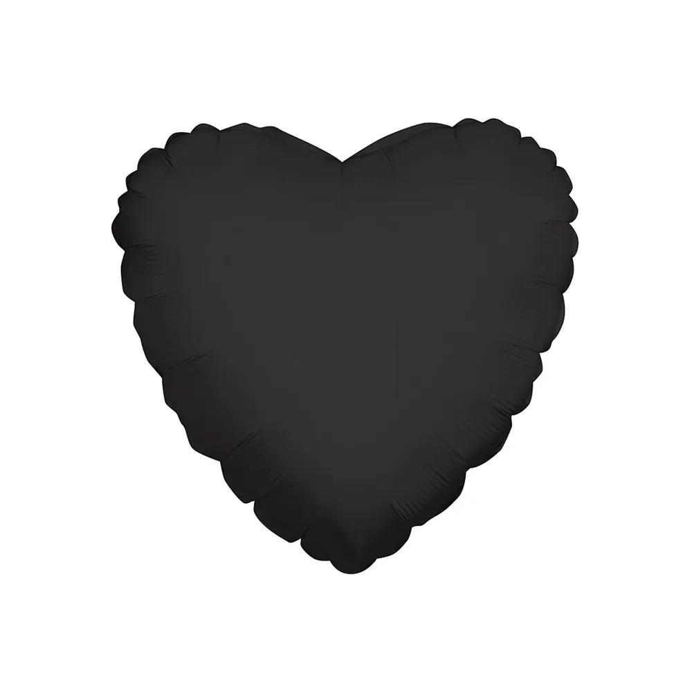 Palloncino cuore Nero super shape 36" (91cm) in mylar, 1pz.
