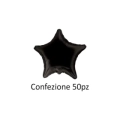 Palloncini Stella Nero standard shape 18" (45cm) in mylar, 50pz.
