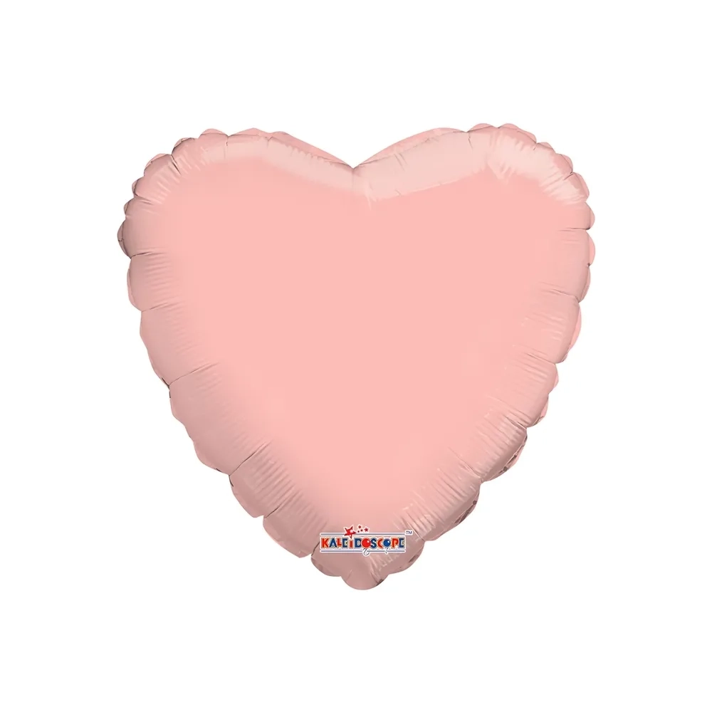 Palloncino cuore Rosa Chiaro Gold super shape 36" (91cm) in mylar, 1pz.