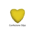 Palloncini cuore Oro standard shape 18" (45cm) in mylar, 50pz.