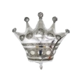 Palloncino Corona Argento super shape 38" (96cm) in mylar, 1pz.