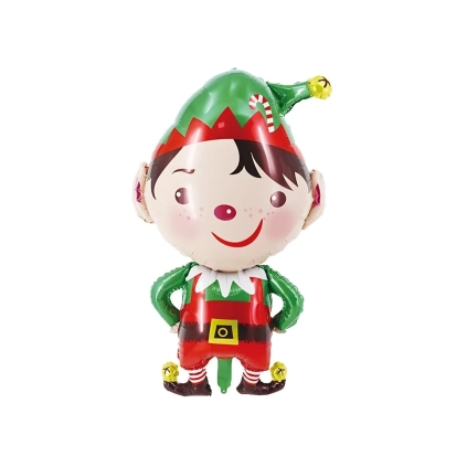 Palloncino Elfo di Babbo Natale super shape 39" (99cm) in mylar, 1pz.