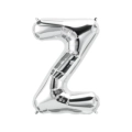 Palloncino Lettera Z Argento super shape 40" (101cm) in mylar, 1pz.
