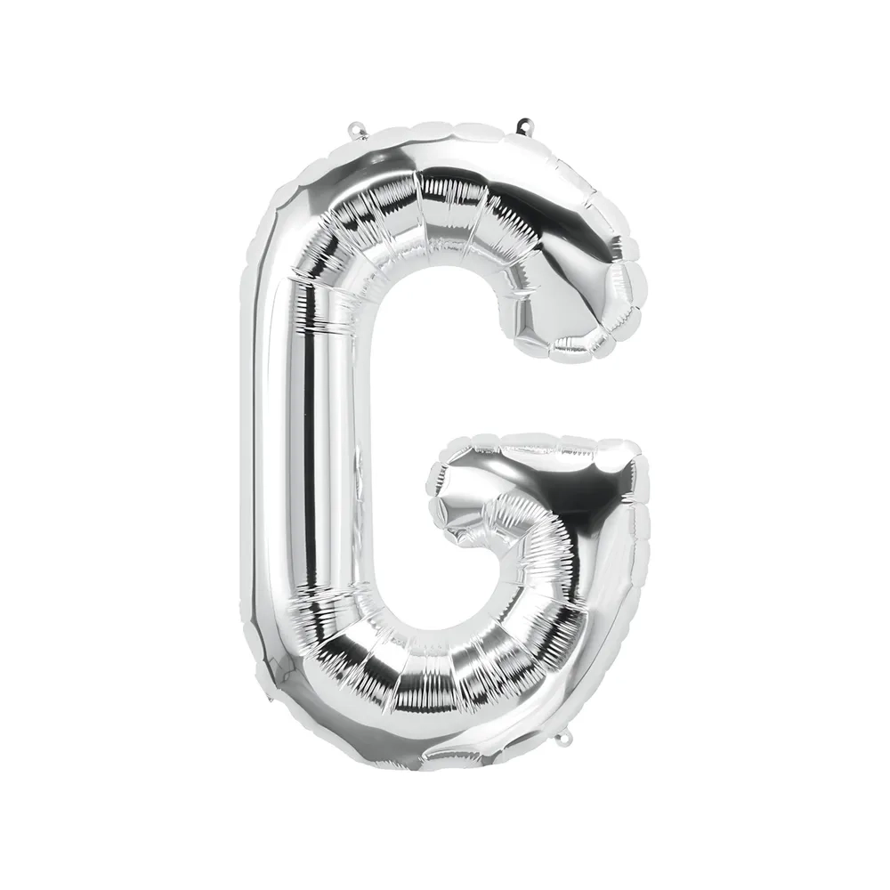 Palloncino Lettera G Argento super shape 40" (101cm) in mylar, 1pz.