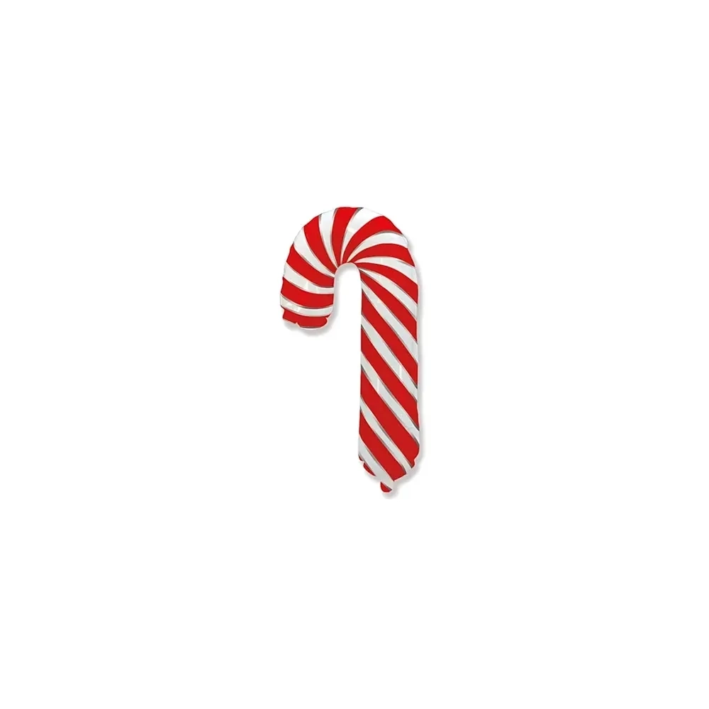 Palloncini Candy Cane Bianco Rosso mini shape 12" (30cm) in mylar, 5pz.