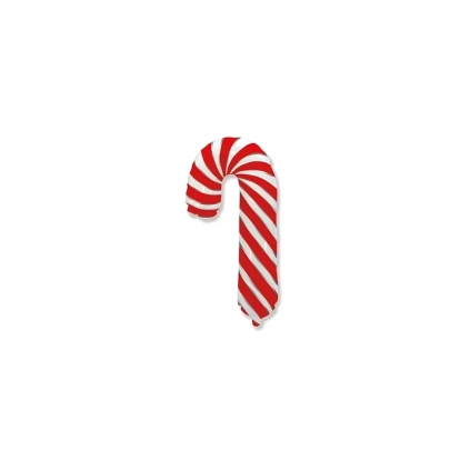 Palloncini Candy Cane Bianco Rosso mini shape 12" (30cm) in mylar, 5pz.