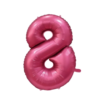 Palloncino numero 8 Satin velvet Melograno super shape 40" (101cm) in mylar, 1pz.