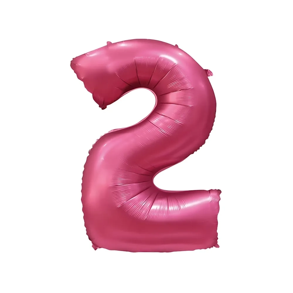 Palloncino numero 2 Satin velvet Melograno super shape 40" (101cm) in mylar, 1pz.