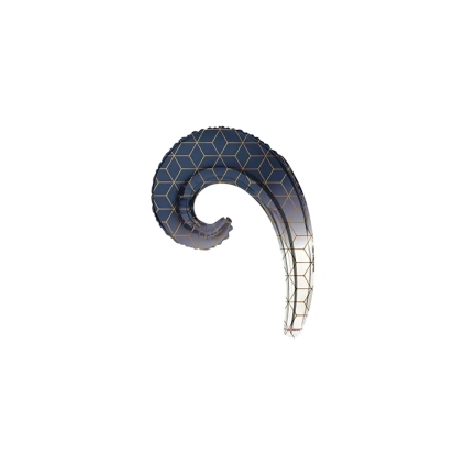 Palloncini Kurly Wave Decorazione Geometrica mini shape 14" (35cm) in mylar, 5pz.