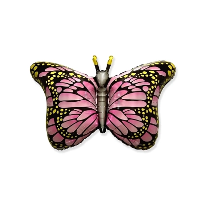 Palloncino Farfalla Fucsia super shape 38" (96cm) in mylar, 1pz.