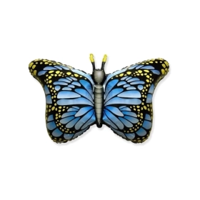 Palloncino Farfalla Blu super shape 38" (96cm) in mylar, 1pz.