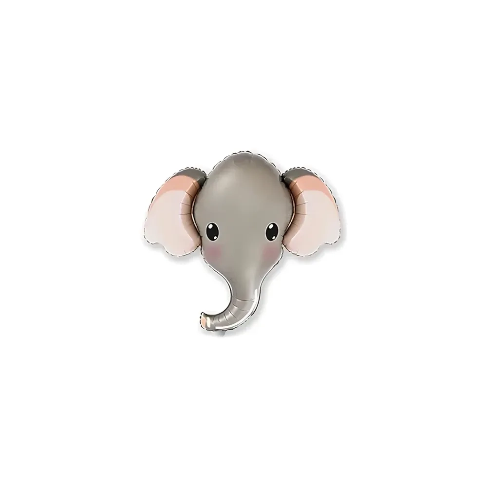 Palloncini Elefante grigio mini shape 12" (30cm) in mylar, 5pz.