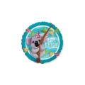 Palloncino Happy Birthday Koala standard shape 18" (45cm) in mylar, 1pz.